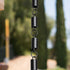 Aluminum Cylinder Rain Chain Replacement Downspout for Gutters, Black Powder Coated
